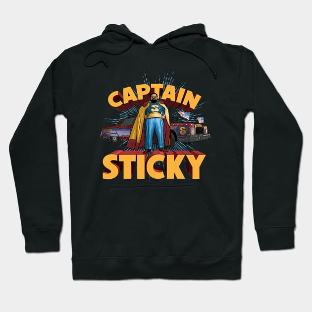 Captain Sticky Hoodie by Iron Ox Graphics